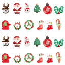 SUNNYCLUE クリスマス 36個12種 アクリルカボション カボション サンタ クリスマスツリー デコパーツ 樹 ツリー 雪だるま チャーム キャンディ スイーツ パーツ 靴下 雪 冬 デコ おおじか 鹿 しか 樹脂製 レジンカボション ヘアピンパーツ ブローチ