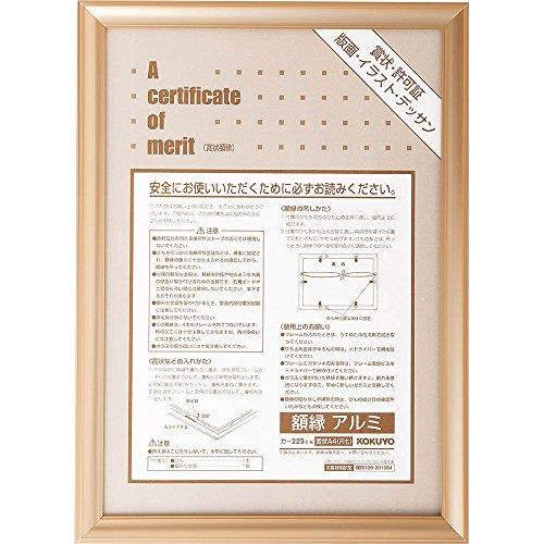 コクヨ(KOKUYO) 額縁 アルミ 賞状A4 ゴールド カ-223K