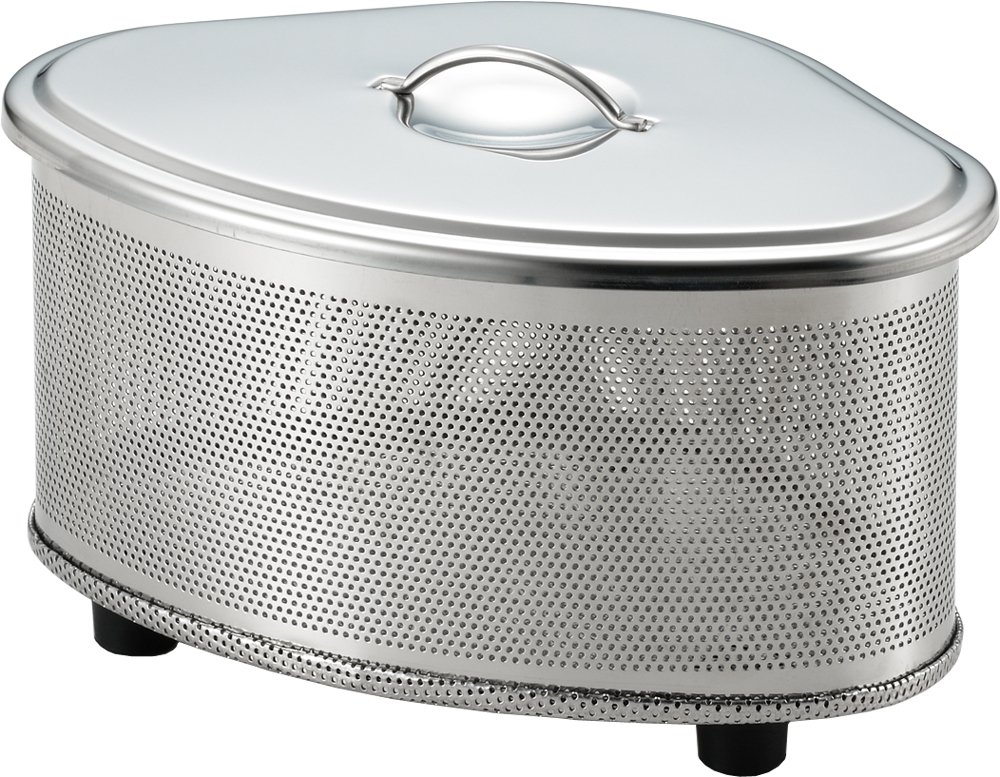 ヨシカワ 日本製 三角コーナー フタ付き パンチング ステンレス シルバー 全幅17.9×奥行12.4×高さ10.8cm スイーズ SJ2430