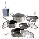 アイリスオーヤマ フライパン 鍋 10点セット 26 20 IH 対応 ダイヤモンドグレイス シルバー KITCHEN CHEF DG-SE10