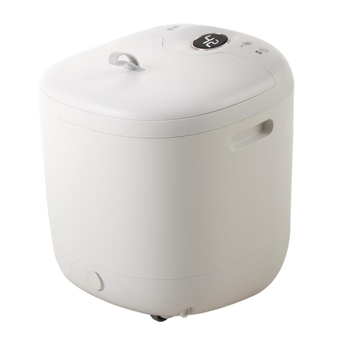 GOQRAQ 足湯 フットバス 保温機能付き 足湯 フットバス用バケツ 電動式 足湯バケツ 蓋付き タイマー 電動もみ玉 足浴桶 足湯器 キャスター付き 温度調整 温度表示 排水口 家で足湯 ギフト 敬老の日プレゼント 傾き(B-HA03005)