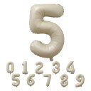 クリーム 白 誕生日 数字 バルーン ナンバー バルーン 5 ハッピーバースデー バルーン 5歳 誕生日 数字 バルーン 32インチ 約80cm アルミ風船 結...