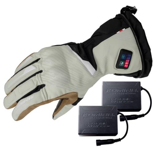 コミネ(KOMINE) バイク用 08-2155 EK-2155 デュアルヒートプロテクトエレクトリックグローブ セット Light Grey/Black M