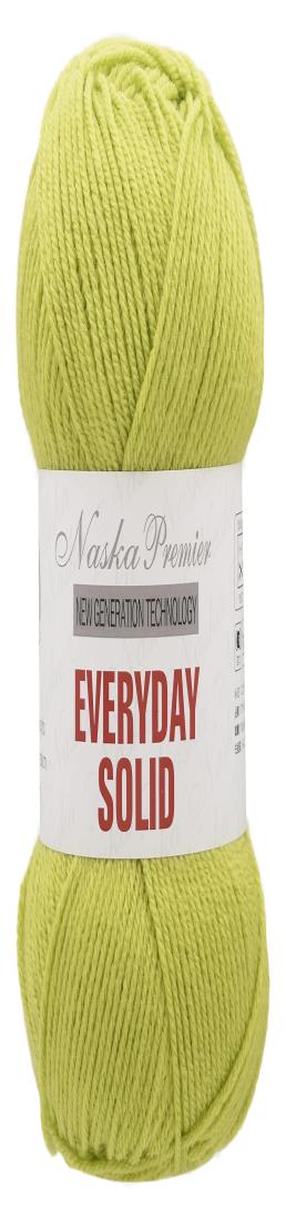 NASKA 手編み毛糸 エブリデイ ソリッド 並太 COL. 104 きみどり 系 約 100g 250m N-53