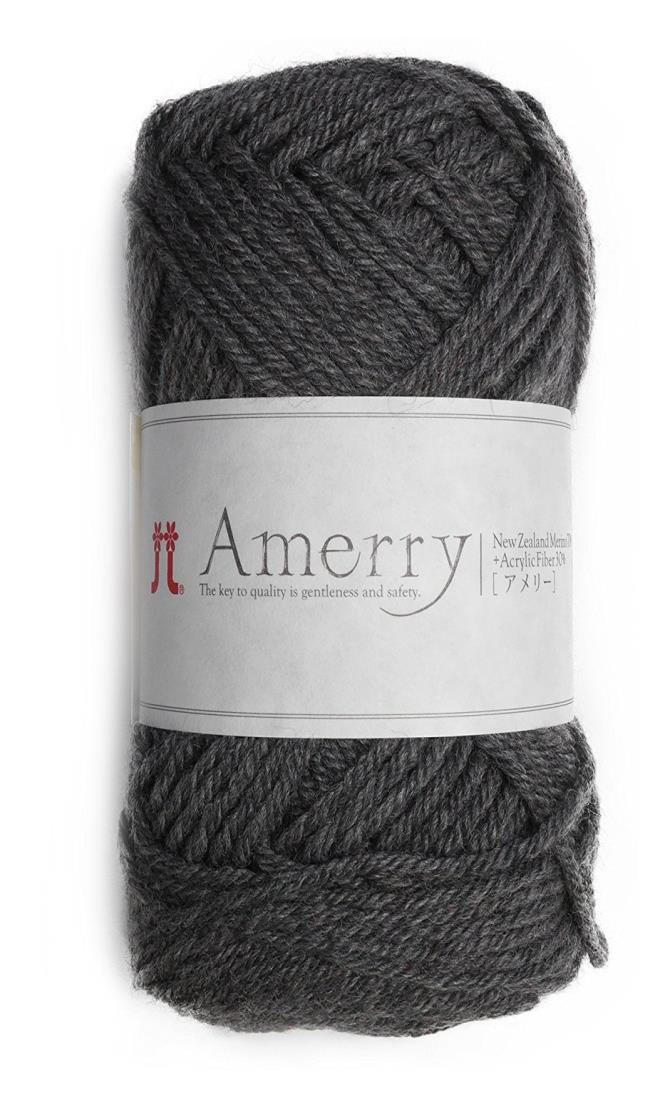 ハマナカ アメリー 毛糸 並太 Col.30 グレー 系 40g 約110m 2261