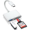 カードリーダー 3in1 Type-C メモリカードリーダー TF USB カメラアダプタ 変換 アダプタ i-Phone 15対応 0TG機能 多機能 データ転送 設定不要 双方向高速データ転送 写真/ビデオ/ファイル/キーボード Windows/Macbook/Android対応 MMC Micro、RS MMC、MicroSDHC、Micro SDXC