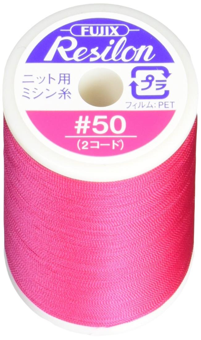 FUJIX フジックス レジロン ニット ・ 伸縮性 布地 専用 ミシン糸 300m 太さ 50番 col.140 ピンク系