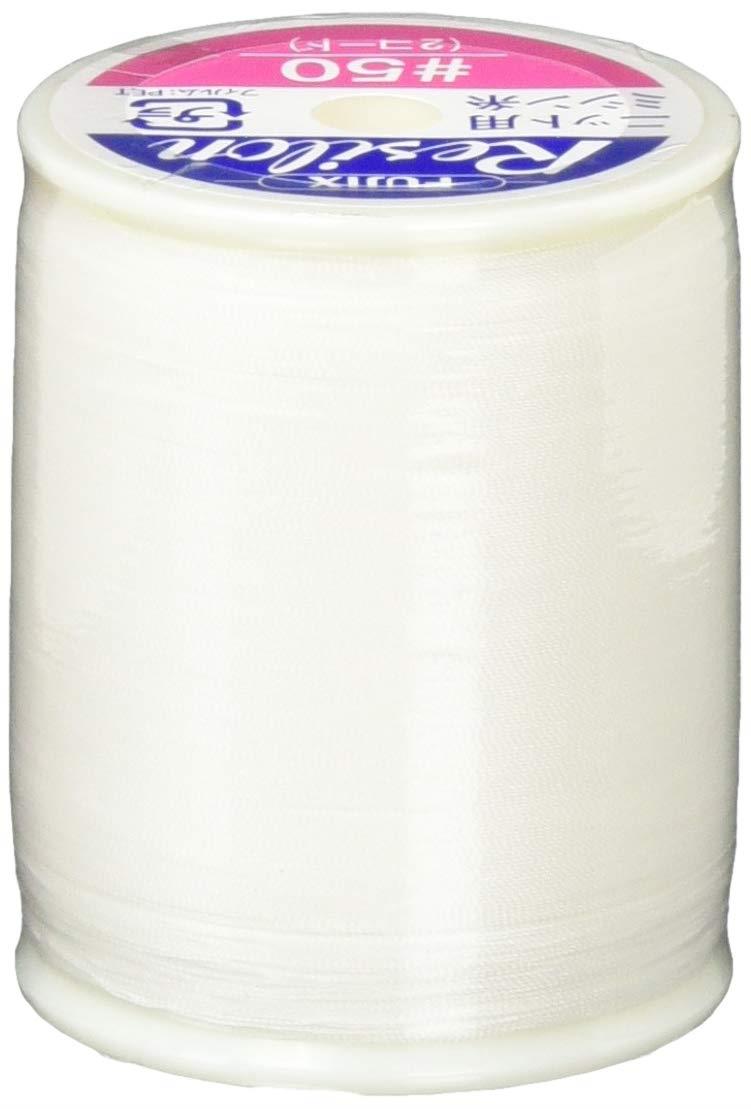 FUJIX フジックス レジロン ニット ・ 伸縮性 布地 専用 ミシン糸 800m 太さ 50番 col.401 白