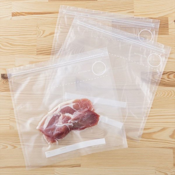 【最大15%OFFクーポン+ポイント:ブラックフライデー】 真空保存袋 (Lサイズ3枚) 保存袋 セット 真空パック 袋 冷凍保存 真空容器 業務用 家庭用 保...