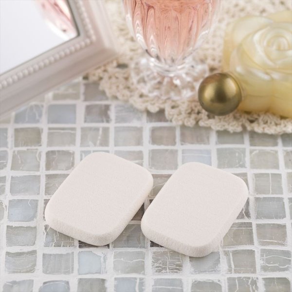 【最大15%OFFクーポン+ポイント:ブラックフライデー】 汚れが落ちやすいパフ(パウダー用) 長角形 2P KQ3242 ギフト 贈り物 プレゼント 新生活 ...