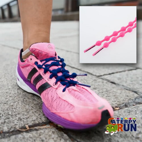 【即日出荷】ツインズ 結ばない靴ひも「キャタピラン」75cm ピーチピンク 製品型番：N75-7PP