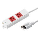 【代引不可】【サンワサプライ SANWA SUPPLY】 工事物件タップ赤(2個口・3m) 製品型番:TAP-K2-3R(2)