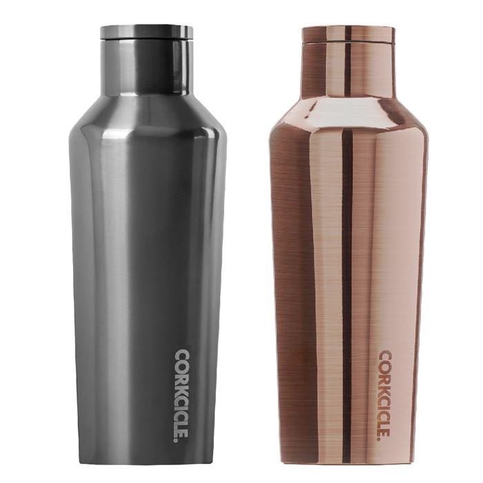 コークシクル マグボトル ステンレスボトル 270ml 直飲み 保冷ボトル 保温ボトル CORKCICLE METALLIC CANTEEN 9oz 270ml 保冷 保温 ボトル 水筒 通勤 通学 レジャー アウトドア おしゃれ プレゼント ギフト メタリック CORKCICLE 2009