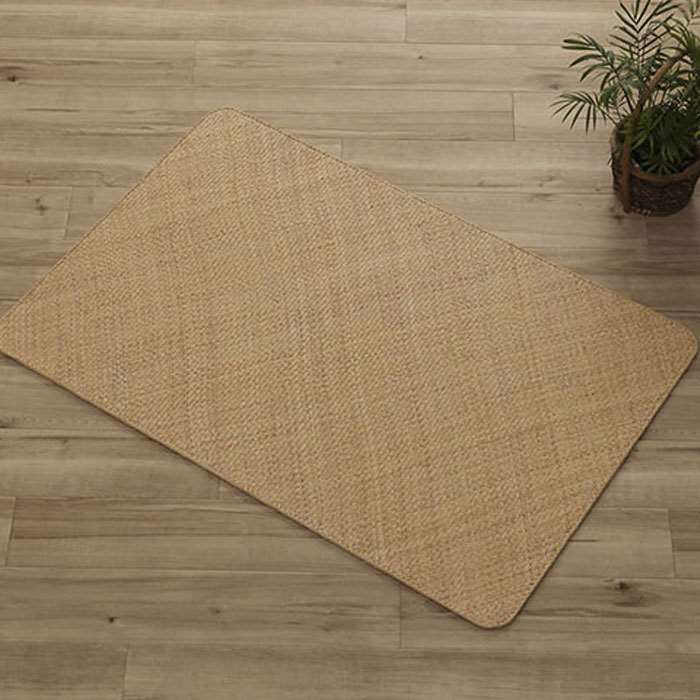 【代引不可】籐 敷 マット あじろ織り 約50×80cm 玄関マット 自然素材 アジアン ラタン ひんやり インドネシア産 IKEHIKO 5209710