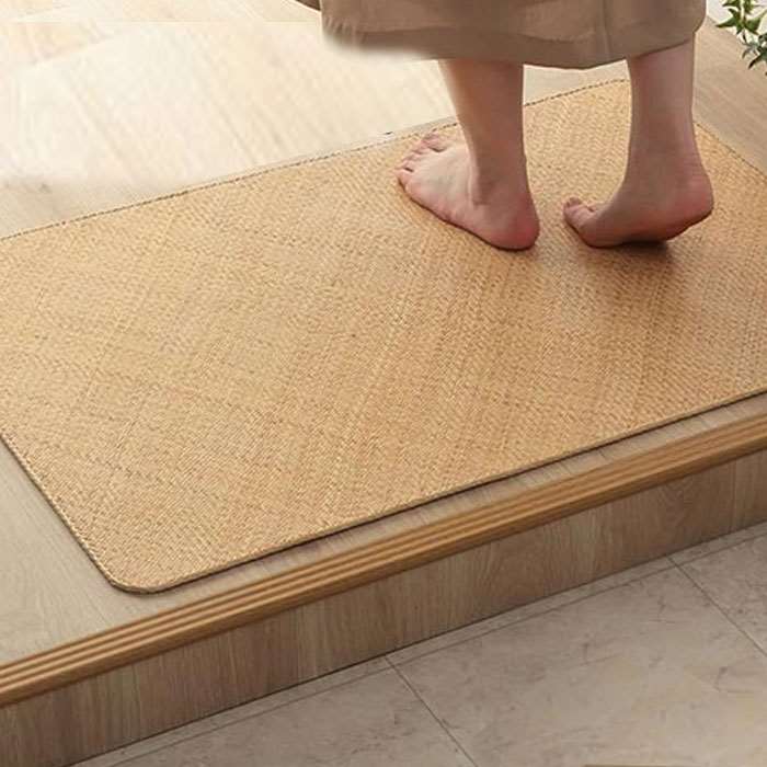 【沖縄・離島配送不可】【代引不可】籐 敷 マット あじろ織り 約70×120cm 玄関マット 自然素材 アジアン ラタン ひんやり インドネシア産 IKEHIK...