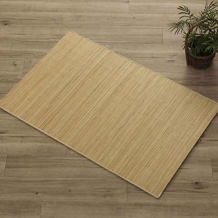 【代引不可】籐 マット むしろ 約50×80cm 玄関マット 自然素材 ひんやり インドネシア産 IKEHIKO 5201930