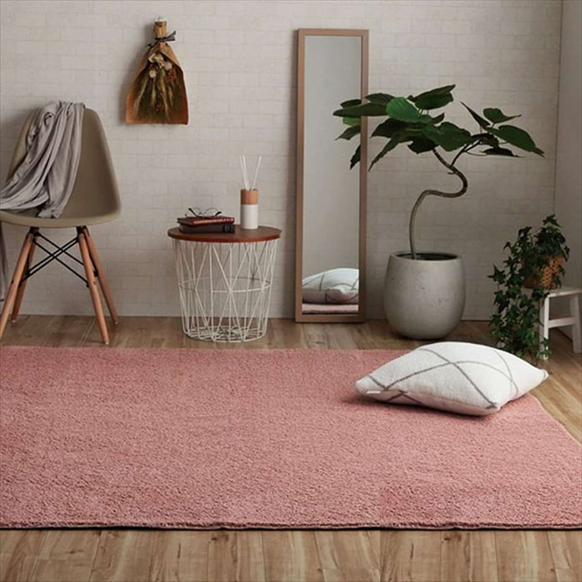 【北海道・沖縄・離島配送不可】【代引不可】ラグ 長方形 ミックスパイル 約3畳 約200×250cm オーバーロック オールシーズン ホットカーペット対応 ナチュラル 洗える 滑りにくい加工 IKEHIKO PRM200250