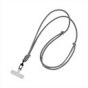 スマートフォン 汎用 ショルダーストラップ 丸紐タイプ A ホワイト/ブラック SHOULTY MULTI STRAP ストラップ LEPLUS NEXT LN-SS01A(2)