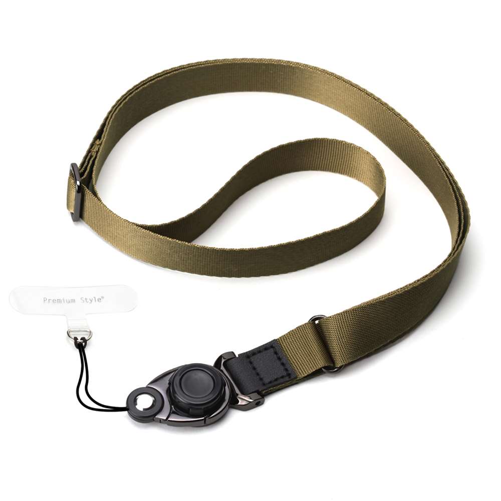 ストラップホルダー付 ショルダーストラップ 2WAYタイプ カーキ ショルダー スマートフォンストラップ 長さ調節可 最長140cm PGA PG-SDSTK03GR