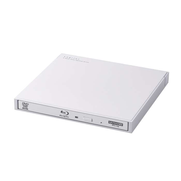 【沖縄・離島配送不可】【代引不可】外付け ブルーレイドライブ ホワイト BDXL DVD CD USB 3.2 Gen1 ケーブル2本 Type-C + Type-A 書込み/再生ソフト ロジテック LBD-PWB6U3CSWH