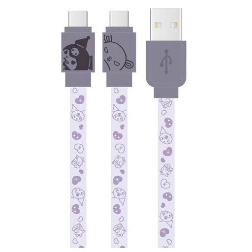 サンリオキャラクターズ USB Type-C対応 同期&充電ケーブル クロミ SANRIO キャラクター グルマンディーズ SANG-304KU サンリオキャラクターズ USB Type-C対応 同期&充電ケーブル クロミ SANRIO キャラクター グルマンディーズ SANG-304KU
