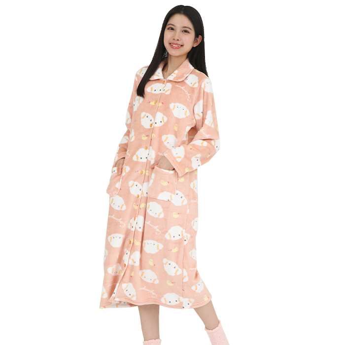 こぎみゅん ワンピース レディース M〜Lサイズ(OG)長袖 ワンピース ルームウエア 部屋着 サザック SAN-1871OG