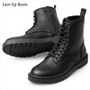 メンズ レースアップブーツ ブラック LACE UP BOOTS メンズサイズ メンズブーツ glabella glbb-311-*-BK