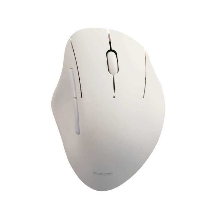 【代引不可】マウス Bluetooth 5.0 無線 2.4GHz 両対応 静音 ワイヤレスマウス 5ボタン エルゴノミクス 抗菌 Mサイズ 3台接続可能 SHELLPHA ホワイト エレコム M-SH20MBSKXWH