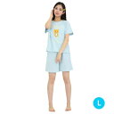 SLOW LIFE リラックマ Tスーツ(BL・L) レディースサイズ リラックマ キャラクターパジャマ 部屋着 ルームウエア サザック RAX-098L_BL