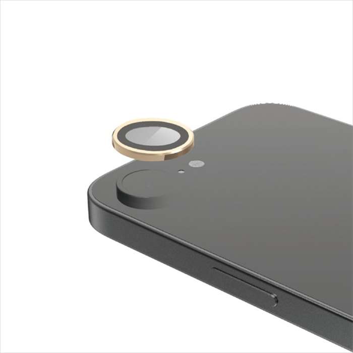 【代引不可】iPhone 16e カメラフィルム ガラス 高透明 表面硬度10H 指紋防止 カメラレンズ保護カバー 貼り付けツール付 シャンパンゴールド エレコ...