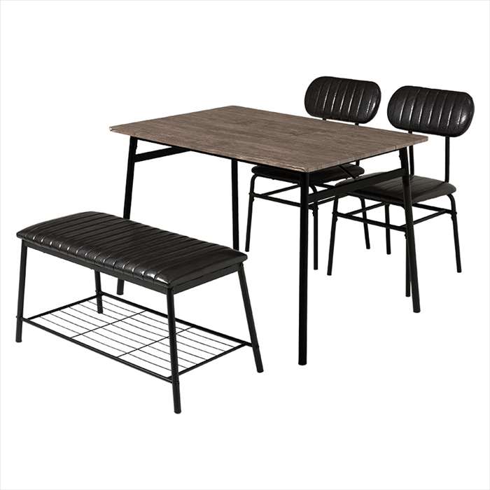 【北海道・沖縄・離島配送不可】【代引不可】ダイニング4点セット グレーブラウン ダイニング 家具 インテリア HAGIHARA LDS-4854GB