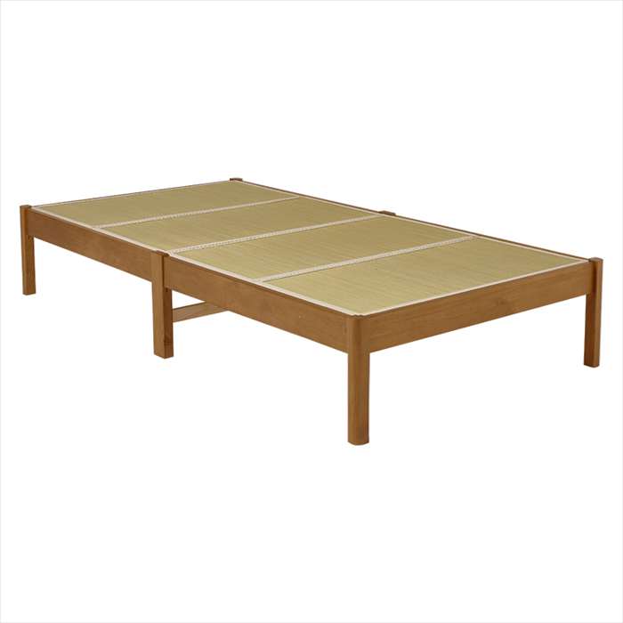 【北海道・沖縄・離島配送不可】【代引不可】組立簡単　畳シングルベッド ライトブラウン/キフネ ベッド 寝具 インテリア HAGIHARA MB-5146S-LBRkifune