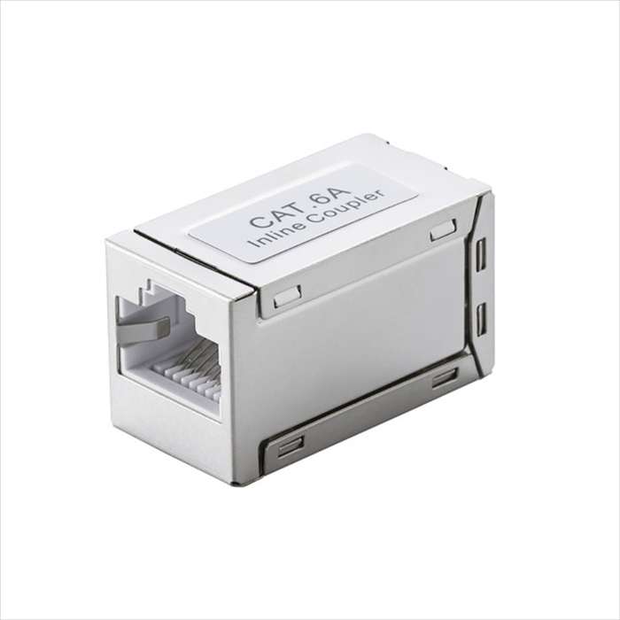 【代引不可】RJ45中継コネクタ/Cat6A対応/STP/シルバー エレコム LD-RJ45S6ASV