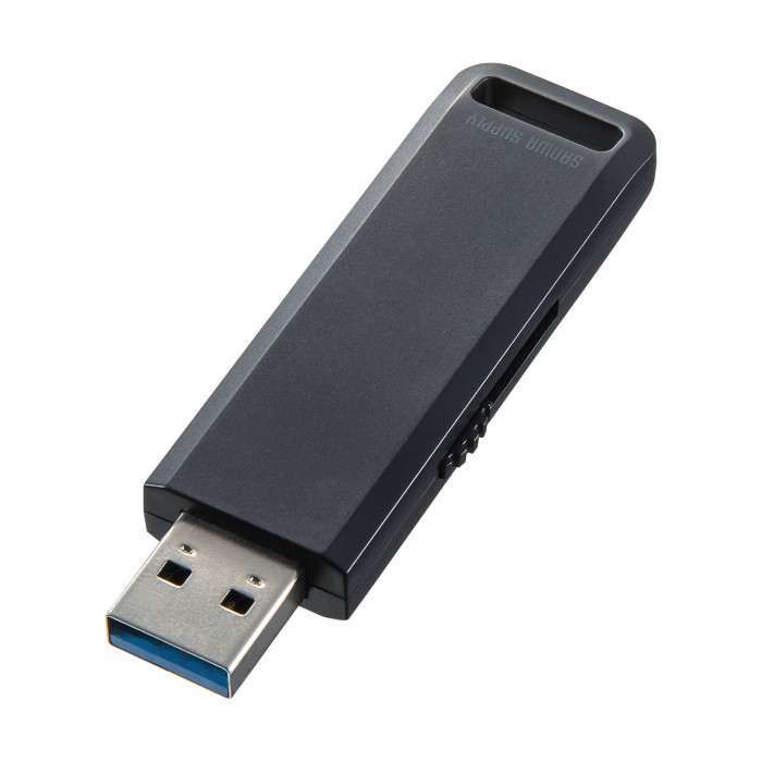 【代引不可】USB3.2 Gen1 メモリ 16GB（ブラック） サンワサプライ UFD-3SL16GBK