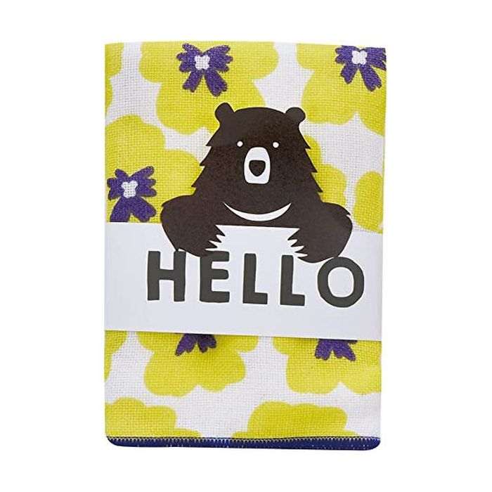 日本製 HELLO BEAR タオルハンカチ 花柄 ハンカチタオル ハンドタオル ガーゼ パイル 手洗い かわいい 雑貨 コットン100% パンジー 現代百貨 A293PA