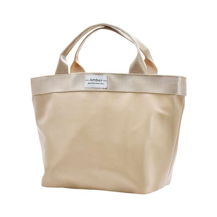 Amber ランチバッグ BEIGE トートバッグ お弁当バッグ 通勤 通学 現代百貨 A724BE