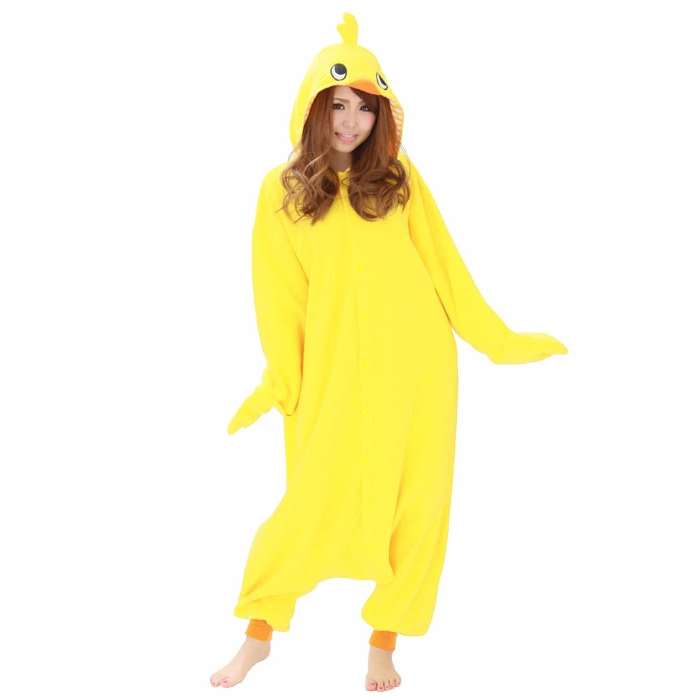 【即日出荷】着ぐるみ 子供用 ひよこちゃん キッズ110サイズ フリース着ぐるみ チキンラーメン チキラー ヒヨコ なりきり きぐるみ サザック SZC-065...