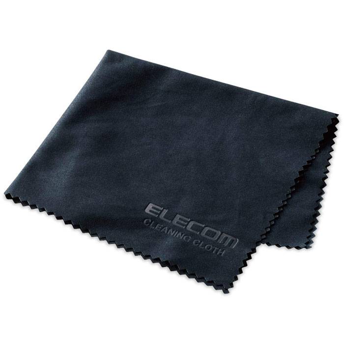【代引不可】クリーニングクロス ノーマルタイプ ブラック 油膜・指紋・ホコリ用 超高密度 PC タブレット スマートフォン エレコム KCT-009BK