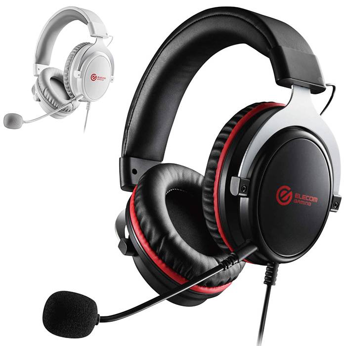 【代引不可】FPS ゲーミングヘッドセット 両耳 オーバーヘッド ハイレスポンスドライバー 密閉型 ヘッドホン マイク エレコム HS-G40
