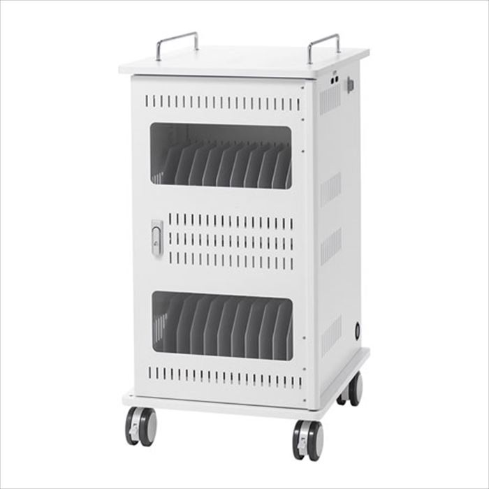 【北海道・沖縄・離島配送不可】【代引不可】タブレット 収納保管庫 14インチ対応 22台 収納 保管 充電 キャビネット ホワイト サンワサプライ CAI-CAB55W