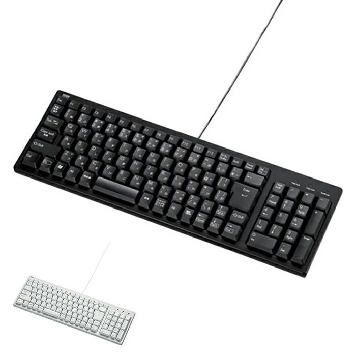【代引不可】コンパクトキーボード テンキー付 キーボード フルキーボード 有線 ケーブル長1.5m USB＆PS/2両対応 サンワサプライ SKB-KG2