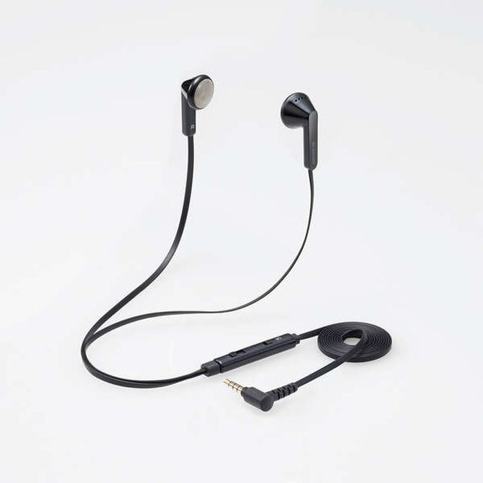 【代引不可】ヘッドセット セミオープン 有線 直径3.5mm 4極ミニプラグ マイク付 ミュート機能 イヤホンタイプ ビデオ会議 音声チャット ブラック エレコム HS-EP19TBK