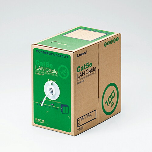 【代引不可】EU RoHS指令準拠 LANケーブル(Cat5e 単線) エレコム LD-CT2/WH100/RS
