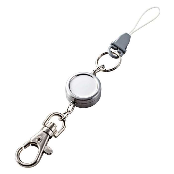 【代引不可】ベルトループやカバンなどに装着可能なフックがついたコンパクトタイプのコードリールストラップ エレコム P-STCCSV