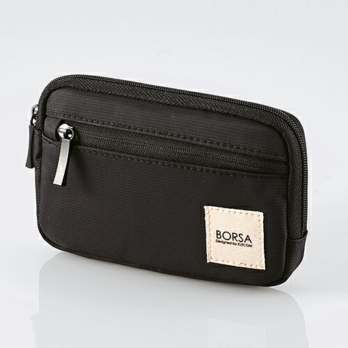 【代引不可】エレコム マルチ収納ポーチ(スリムタイプ) ブラック BMA-GP01BK