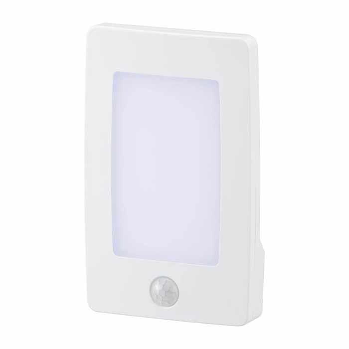 LEDナイトライト 明暗・人感センサー 薄型 昼白色 50 lm 0.65W 点灯保持60秒 廊下 寝室 照明 納戸 クローゼット 配線 工事不要 OHM NIT-ALA6JL2-WN