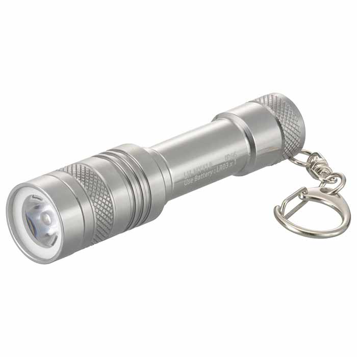 SEARCH WORD：LEDライト 防犯 防災 乾電池式 非常用 緊急時 備蓄用品 災害 備品 小型 コンパクト 持ち運び 携帯 夜間 夜 夜道 明るい 照明 懐中ライト商品概要：● 保護等級IP66の防水仕様。● キーホルダー付き。● ランタン機能付き…先端部をスライドさせて開くと、全周明るく照らします。● FL-1STANDARD(アメリカ可搬型照明器具標準基準ANSI/NEMAFL1-2009)準拠。● 本体カラーブルー商品仕様：■メーカー：OHM■JANコード：4971275810037■商品名：LEDミニライト 保護等級IP66防水 単4形x1本使用 18 lm 連続使用11.5h ランタン機能付 シルバー ■型番：LH-MY41-S2■電源：単4形乾電池1本（別売）■光源：白色系LED1個（LED交換不可）■最大消費電流：約134mA■連続使用時間（未使用・新品のアルカリ乾電池使用時）：明るさ10%まで…約11.5時間■光束：約18 lm（ルーメン）■照射距離：約26m■保護等級：IP66 …じんあいの侵入があってはならない。暴噴流に対して保護する。あらゆる方向からのノズルによる強力なジェット噴流水によっても有害な影響を及ぼしてはならない。（JIS C 0920：2003による）■本体質量：約23g（キーホルダー、電池別）■外形寸法：（約）外径19×全長84.5mm（キーホルダー除く）■付属品：キーホルダー■ご注意事項：※お客様のご都合による返品はできません。※ 掲載写真は表記サイズと異なる場合がございます。※ 画面上のカラーはご使用ブラウザやモニターの設定により、実物とは若干異なる場合がございます。あらかじめご了承の上、ご注文をお願いいたします。※商品概要、仕様、サービス内容及び企業情報などは商品発表時点のものです。※最新の情報に関しましては、メーカーサイトをご覧ください。※発売前予約商品についてはメーカーの商品製造数により納期が遅れる場合やご注文キャンセルをお願いする場合がございます。