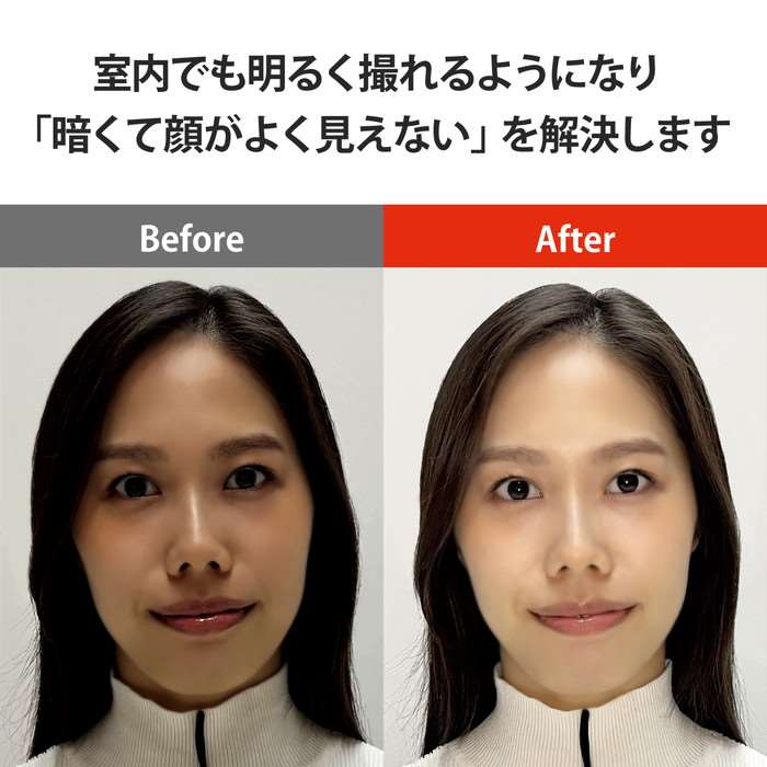 【代引不可】LED リングライト 直径9cm クリップ式 3段階調光 USB充電式 【 ノートパソコン iPhone Android スマホ 三脚 など固定可能 】 自撮りライト ホワイト エレコム DE-L04WH