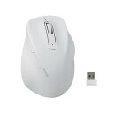 【代引不可】ワイヤレス マウス 静音 無線 2.4GHz 5ボタン 右手専用 【 Windows 11 10 mac Chrome 対応 】 抗菌 XLサイズ EX-G ホワイト エレコム M-XGXL30DBSKWH