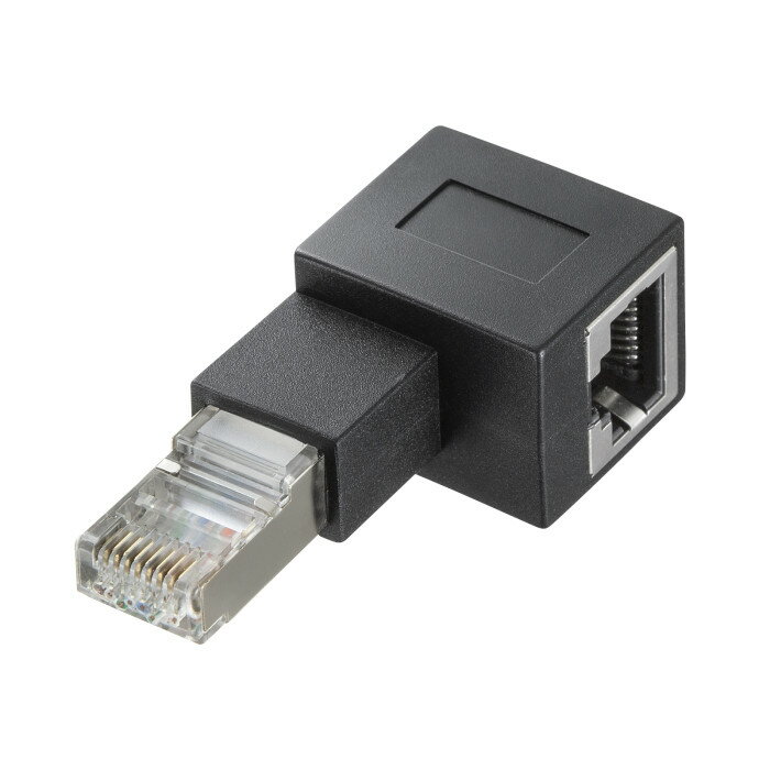 【代引不可】RJ-45L型変換アダプタ 右出し カテゴリ6A STP LANケーブル ネットワーク 通信 サンワサプライ ADT-RJ6A-LR